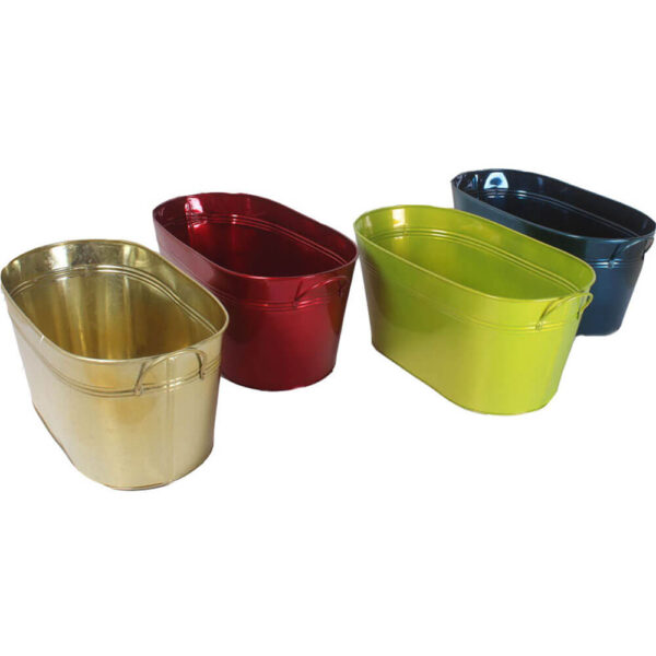 Utility metallic tin buckets